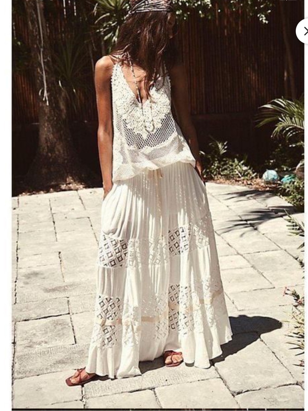 Free People Swept Away Maxi Skirt in Ivory